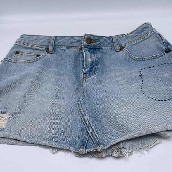Free People Dresses & Skirts - Free People denim distressed mini skirt.
